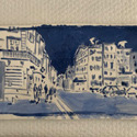<i>Avenue Georges Clemenceau</i> 2020. Ceramic . 16.5 x 29 cm