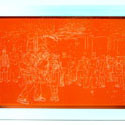 <i>Snapshot, Little Bull</i>, 2006. Red Gallery. Etched glass, aluminium, 24x 35 x 8cm
