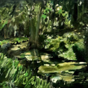 <i>Merri Creek Towards near Miller Street</i>  2020. Oil on canvas. 20 x 25.5 cm