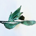 <i>Eucalypt gum #2</i>  2025, Bronze (unique). Moulage  la cire perdue(Lost wax casting), Verdigris, L30 x H13 x W14