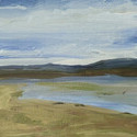 <i>Swamp study #3</i> 2024, Oil on board, 15x 30cm