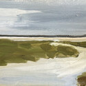 <i>Swamp study #6</i> 2024, Oil on board, 15x 30cm