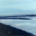 <i>Swamp study #10</i> 2024, Oil on board, 15x 30cm