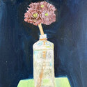 <i>Succulent in gin bottle</i> 2023 - 2025
37.5 x 27.5cm
Oil on board framed in oak