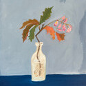 <i>Begonia in glass bottle</i> 2023 - 2025
50 x 40cm
Oil on board framed in oak